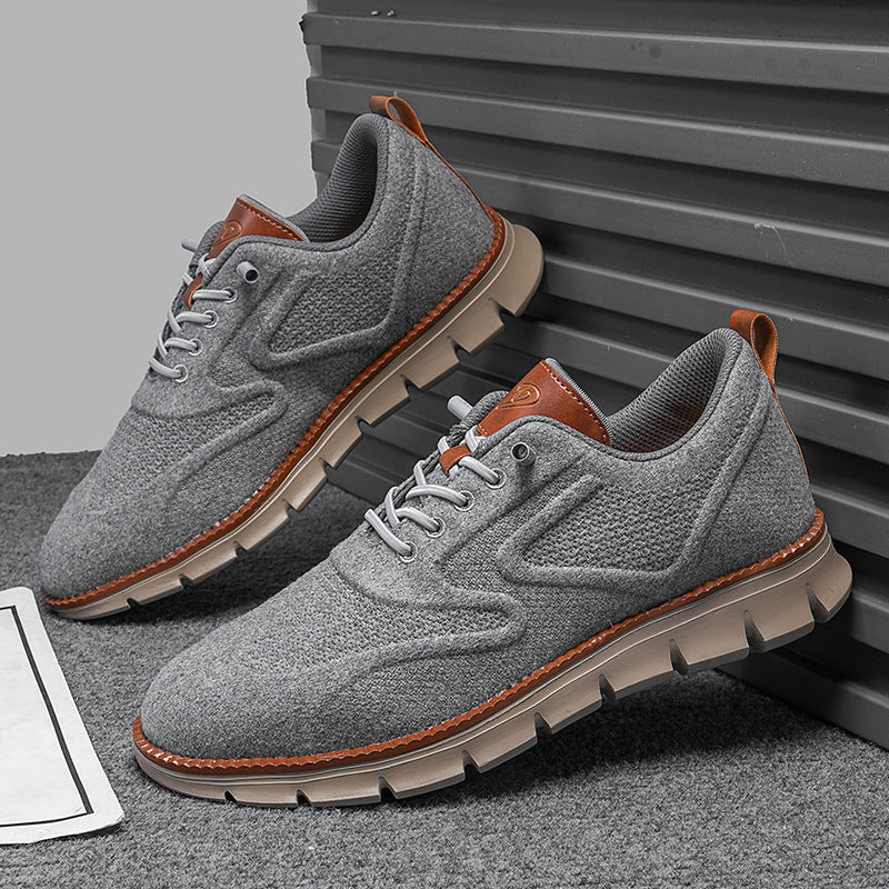 Zapatos Oxford de Cuero Sintético con Suela de Goma y Cierre de Cordones para Hombre